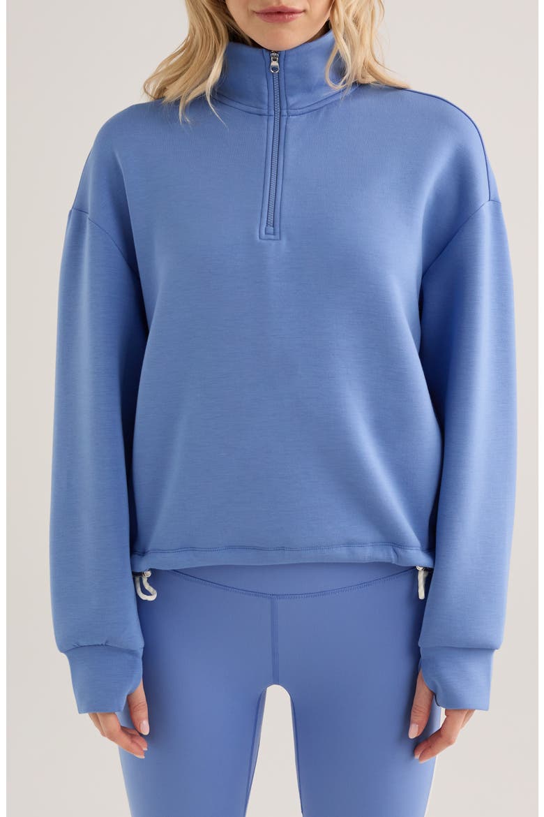 Sian Spacer Half Zip Pullover, Main, color, MARINA
