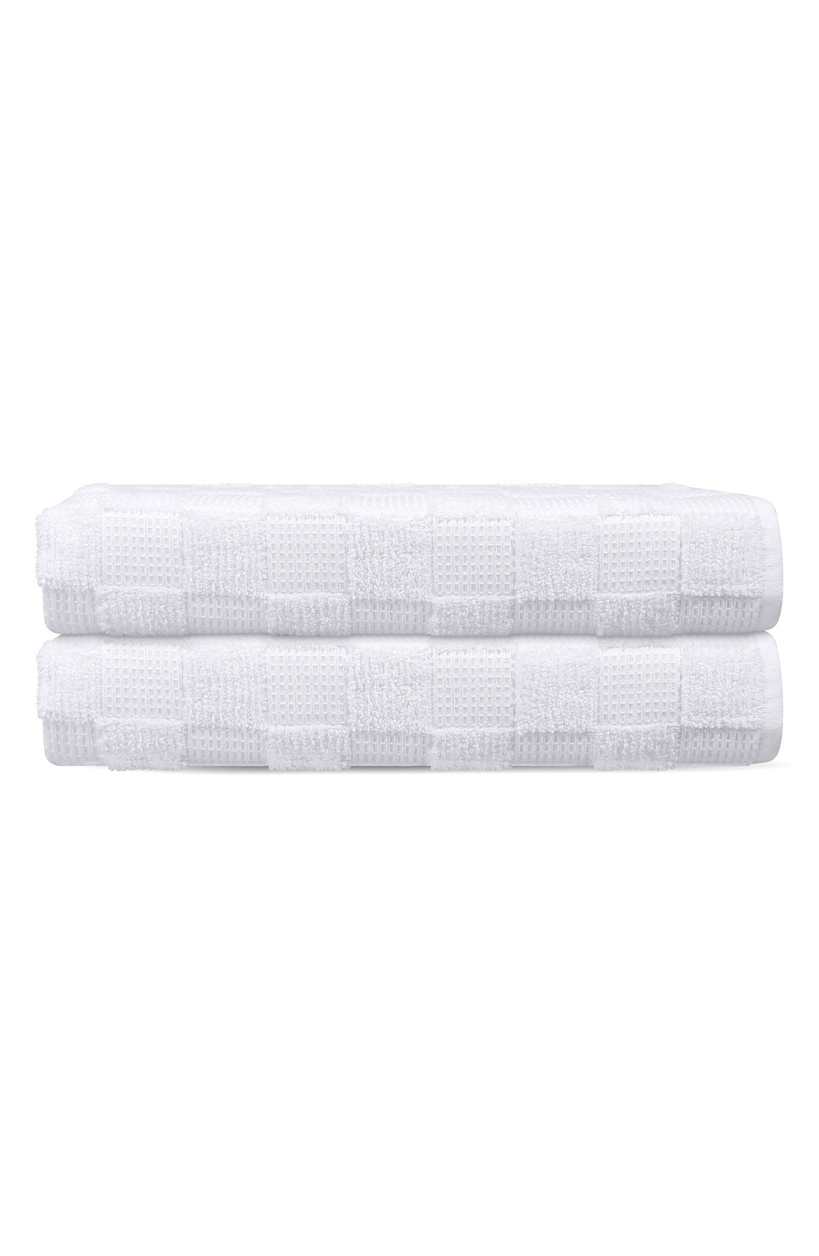 Brooks Brothers Waffle Terry 2-Piece Turkish Cotton Bath Towel Set