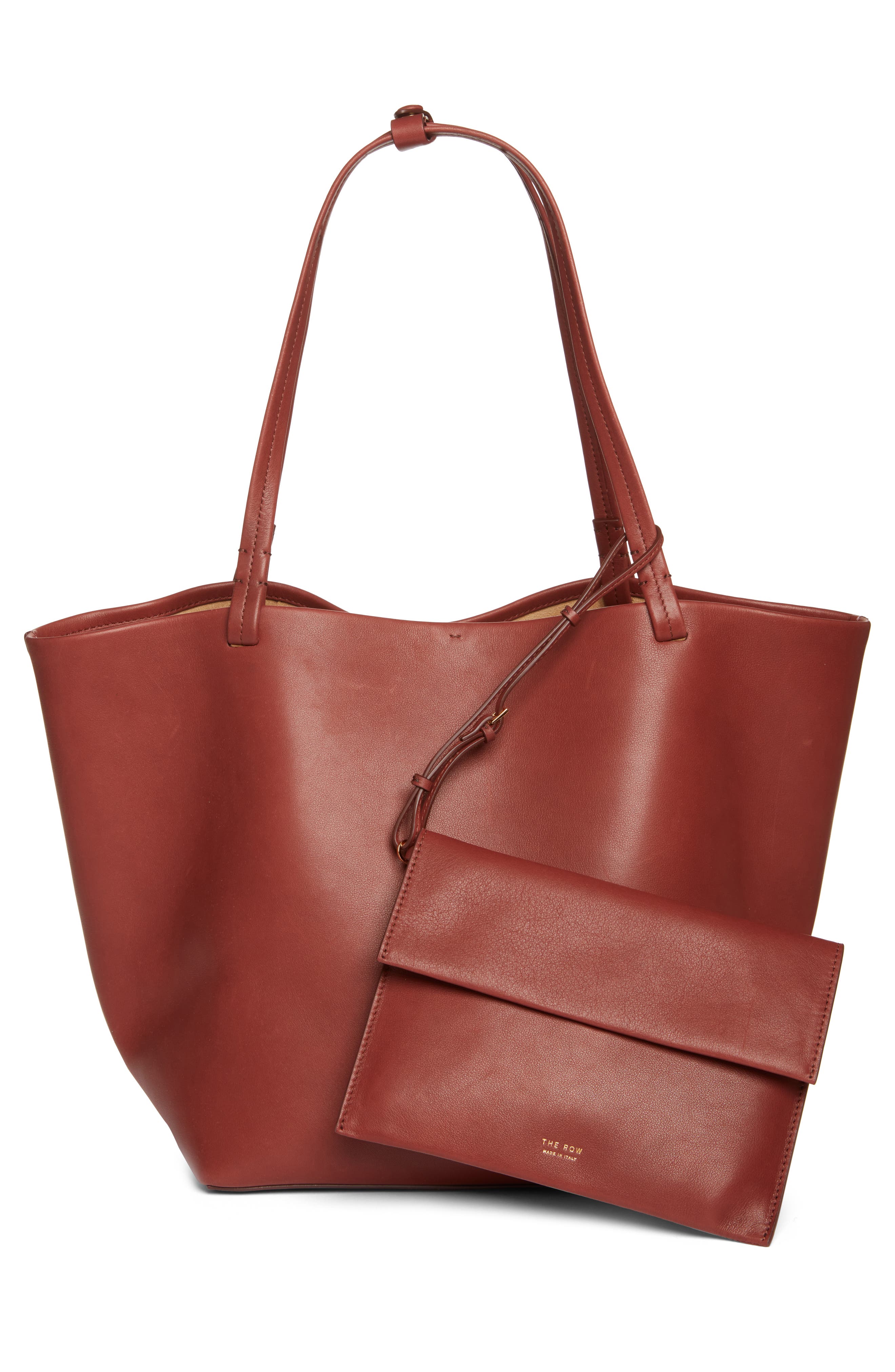 Park Three Leather Tote, Alternate, color, COGNAC