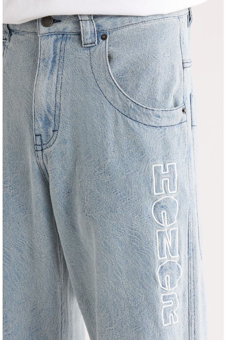 Swirl Jacquard Wide Leg Jeans, Alternate, color, LIGHT INDIGO