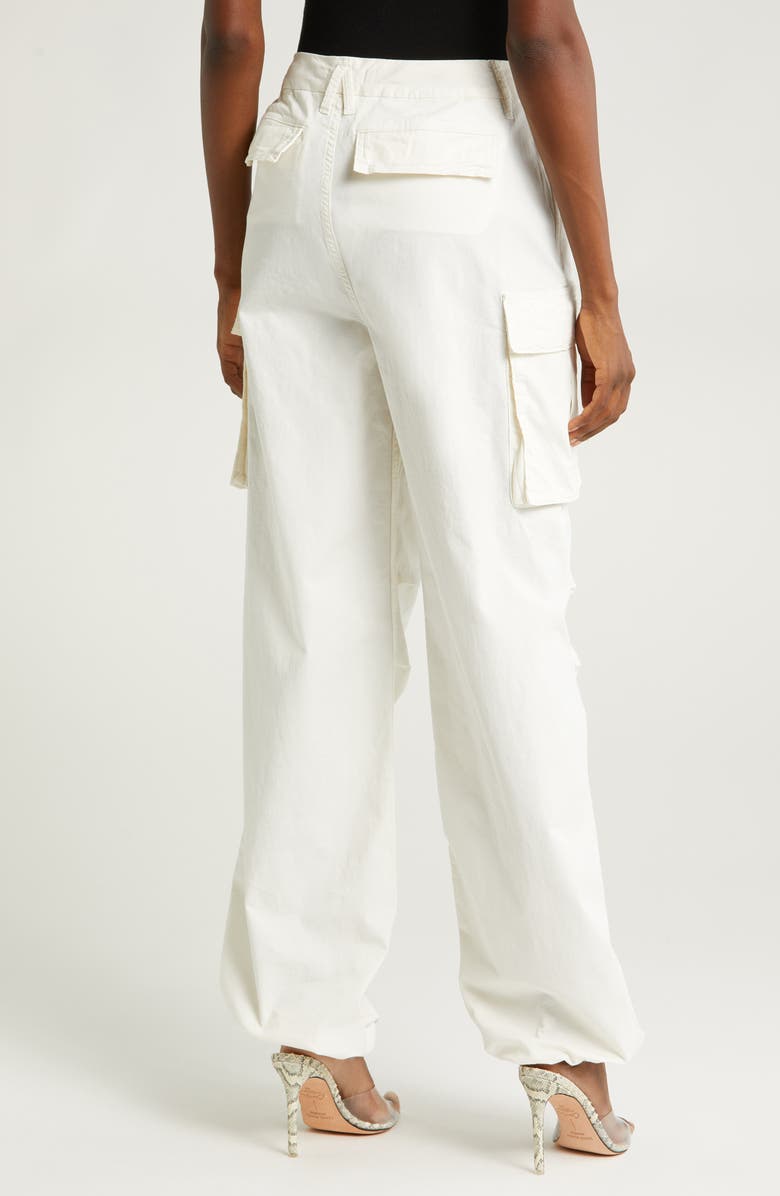 Good American Cotton Cargo Pants, Alternate, color, Cloud White001