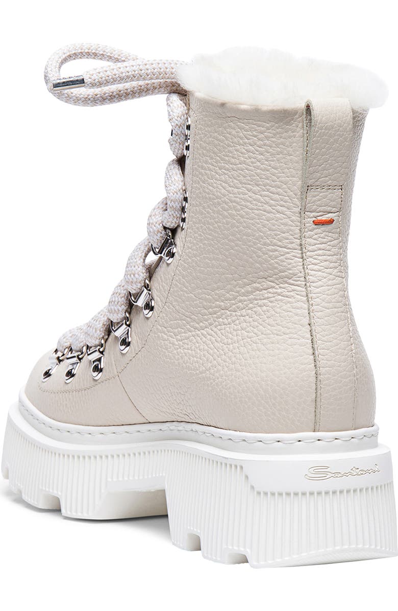 Santoni Genuine Shearling Bootie, Alternate, color,