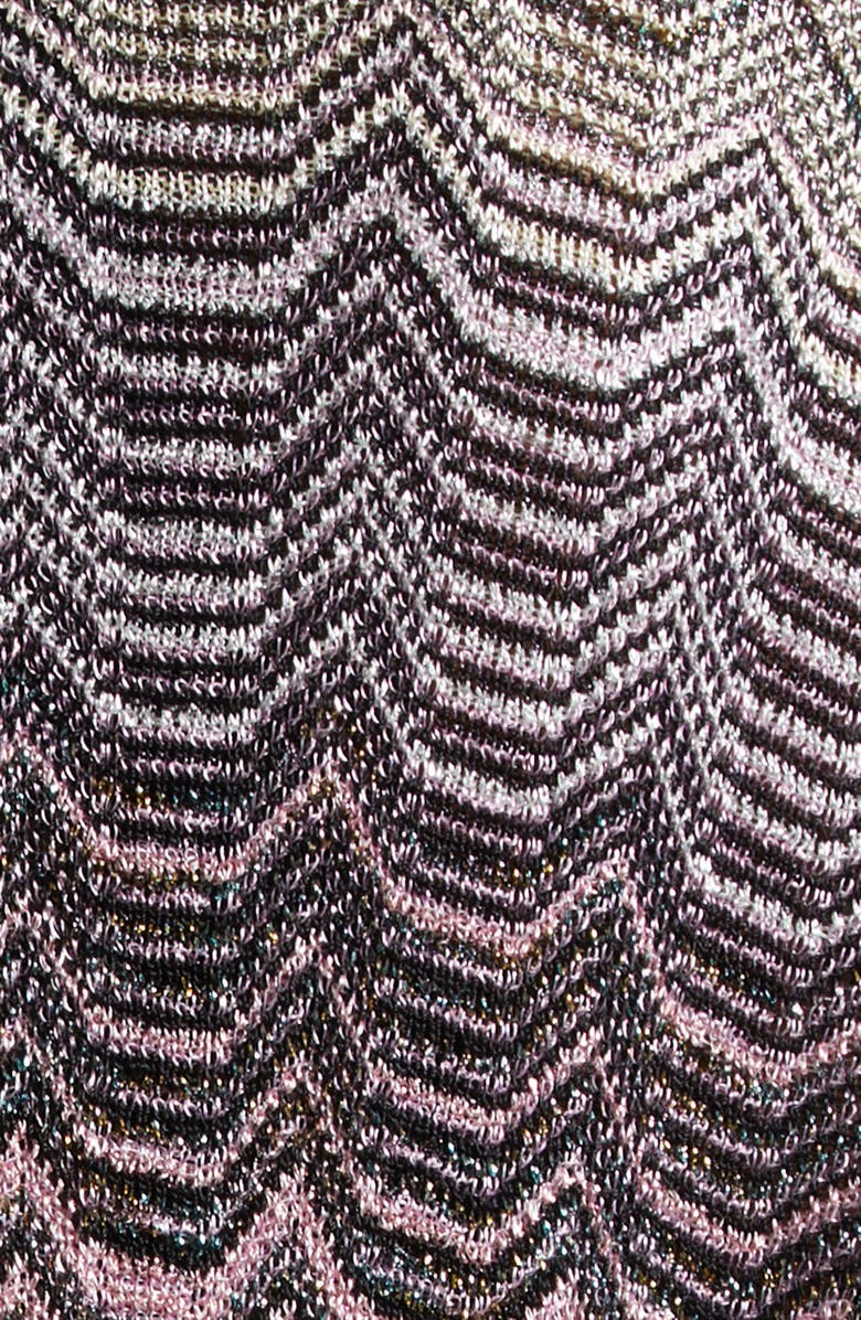 Missoni Metallic Stripe Knit Cape, Alternate, color, 
