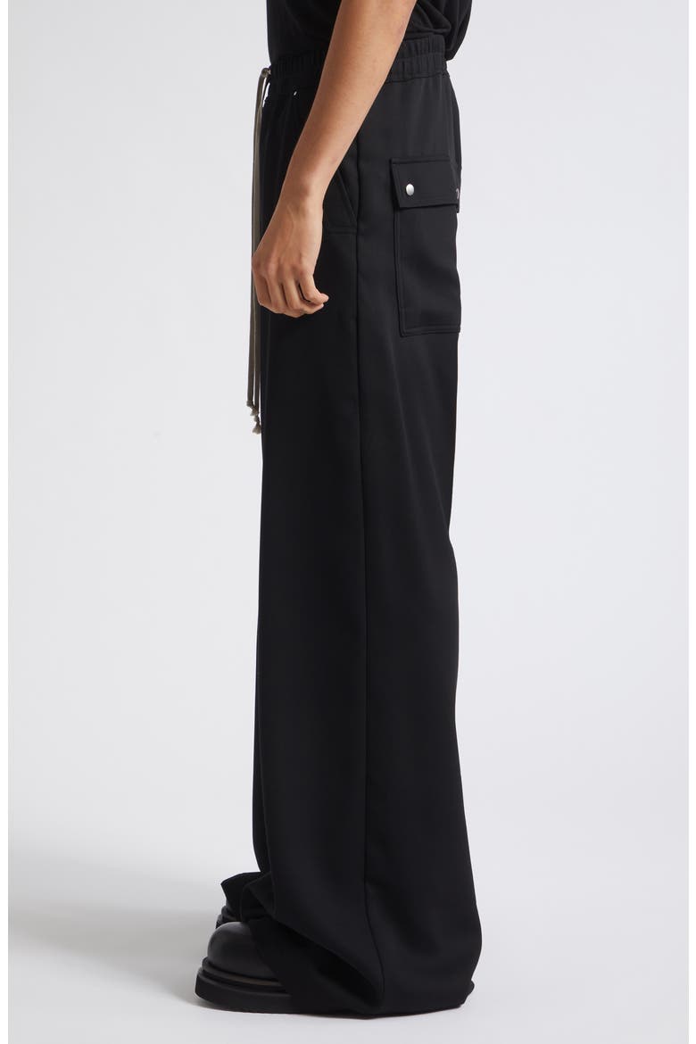 Bela Wide Leg Wool Pants, Alternate, color, BLACK