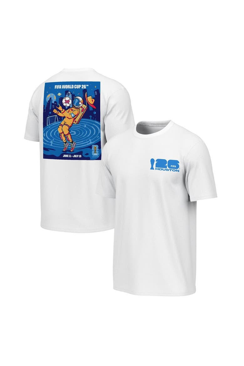 Men's Outerstuff White 2026 FIFA World Cup Houston Host City Poster Graphic T-Shirt, Main, color, White