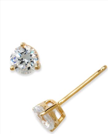 Cubic Zirconia Stud Earrings - 1.0ct.