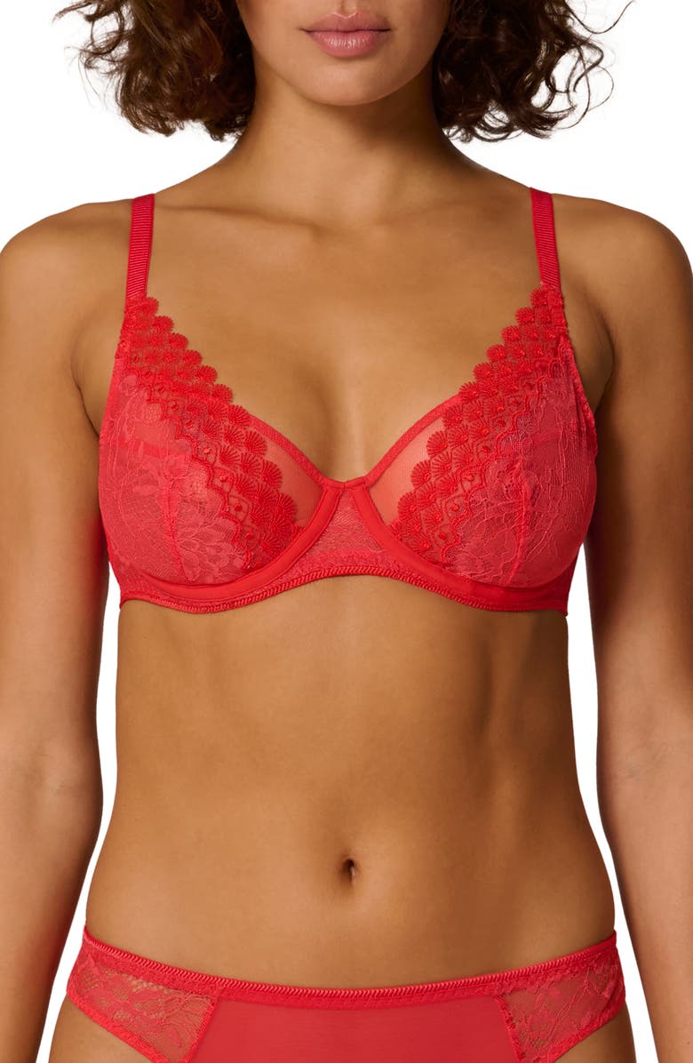 Simone Perele Radieuse Underwire Bra, Main, color, Flamingo