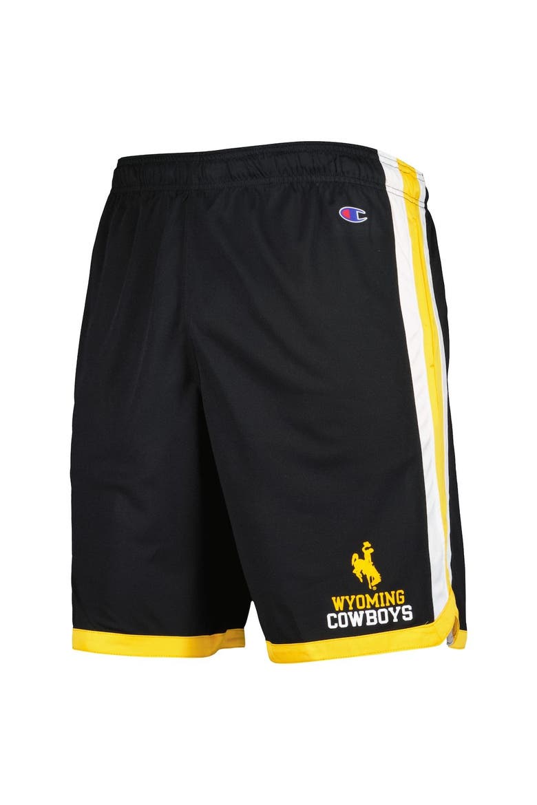 Men's Champion Black Wyoming Cowboys Basketball Shorts, Alternate, color, Black