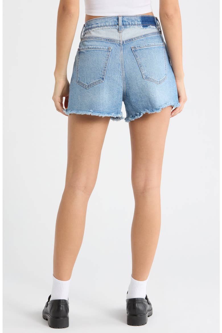 The Knockout High Waist Denim Shorts, Alternate, color, STARRY