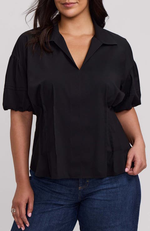 Lucia Puff Sleeve Popover Shirt