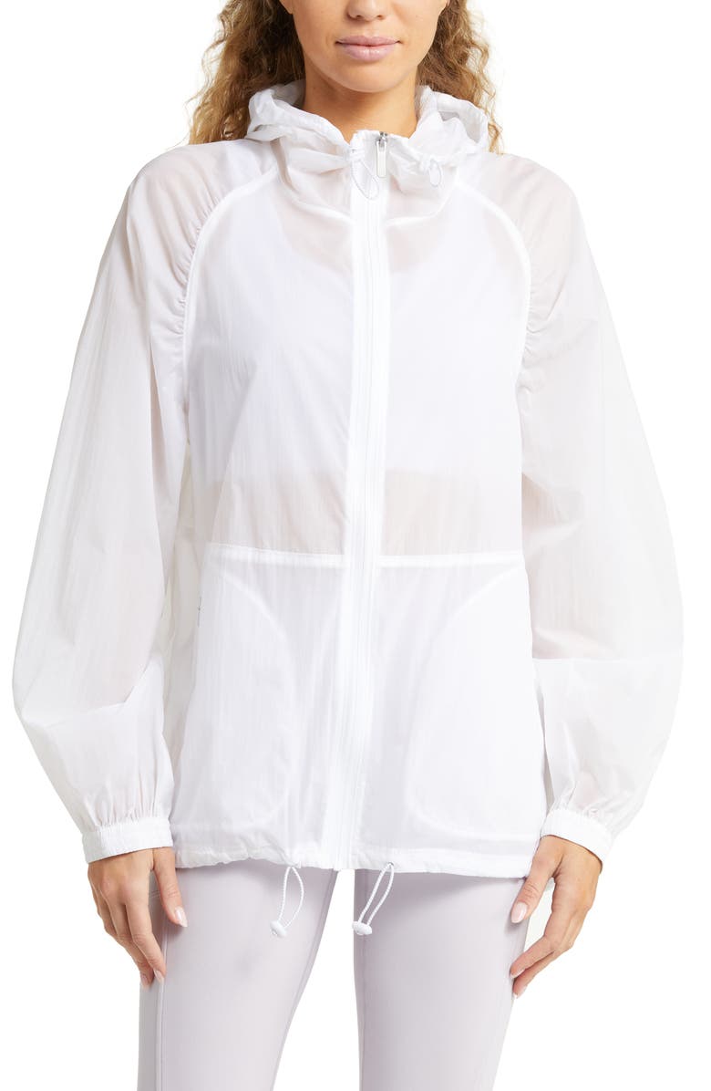 Zella Sheer Water Resistant Packable Zip-Up Hooded Jacket, Alternate, color,