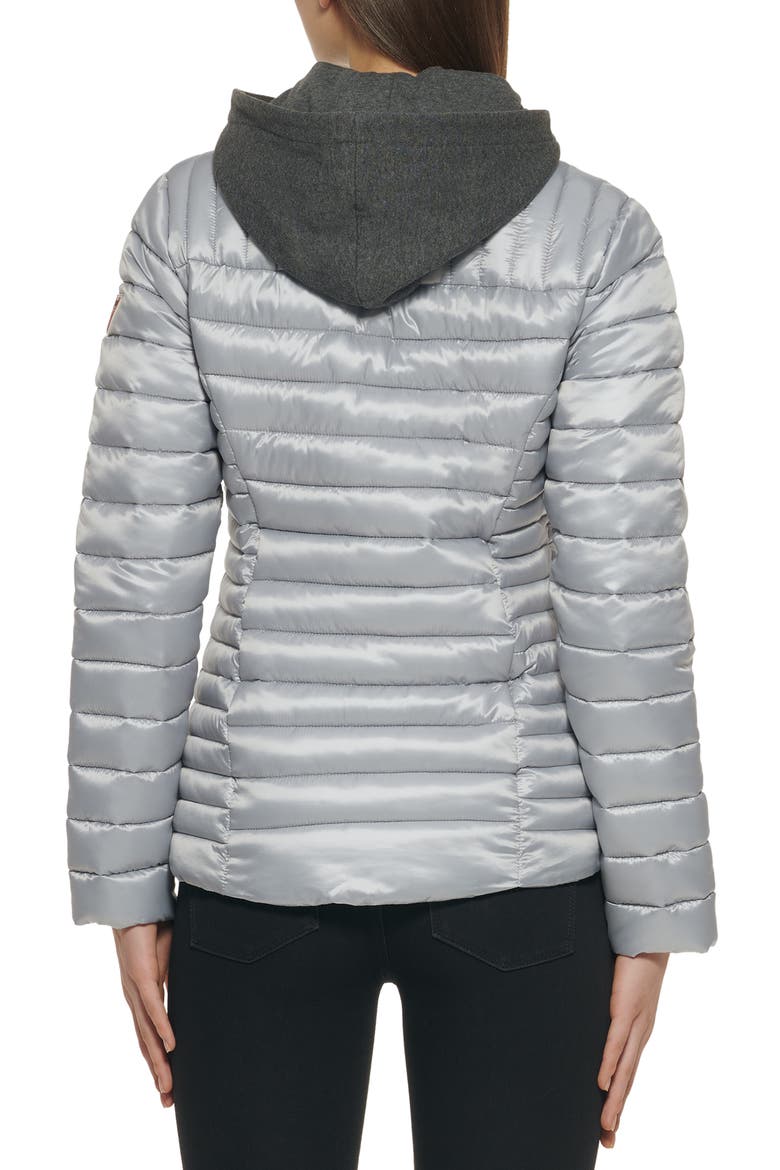 Packable Water Resistant Puffer Jacket, Alternate, color, SILVER