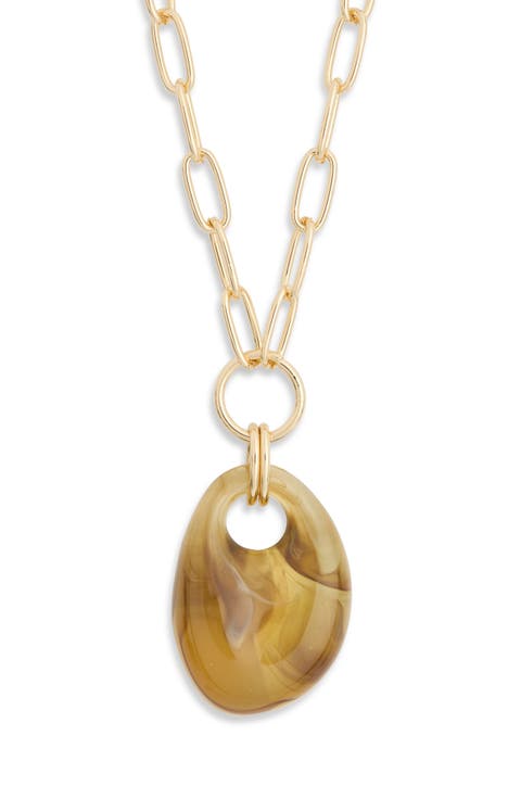 Resin Pendant Chain Necklace