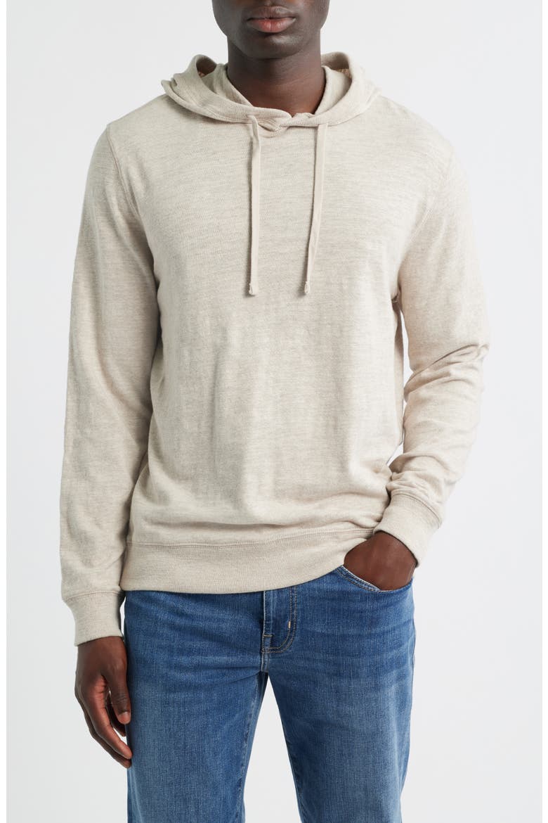 Slub Cotton Hoodie, Main, color, OAT PLAINS HEATHER