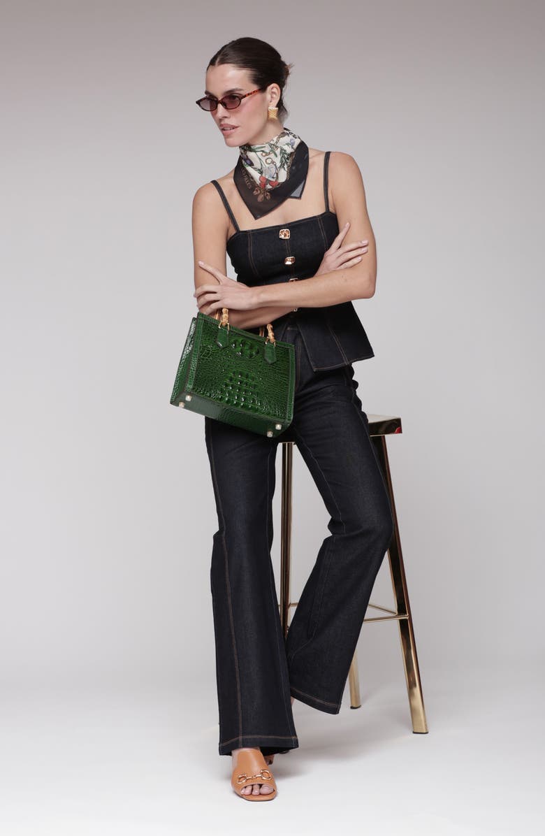 Avec Les Filles High Waist Wide Leg Jeans, Alternate, color, Dark Rinse Wash