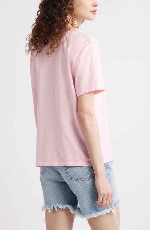 Treasure & Bond Core Cotton V-neck T-shirt In Pink Coral