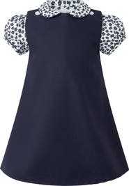 Rachel Riley Floral Blouse Pinafore Set