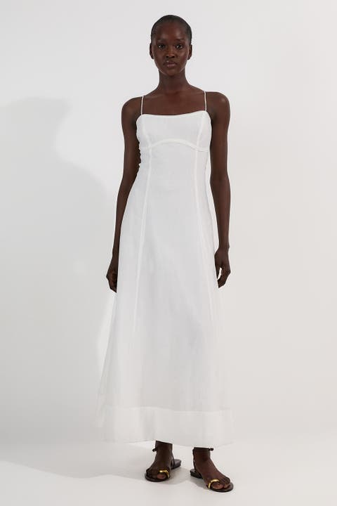 Karen Millen Strappy Woven Midi Dress