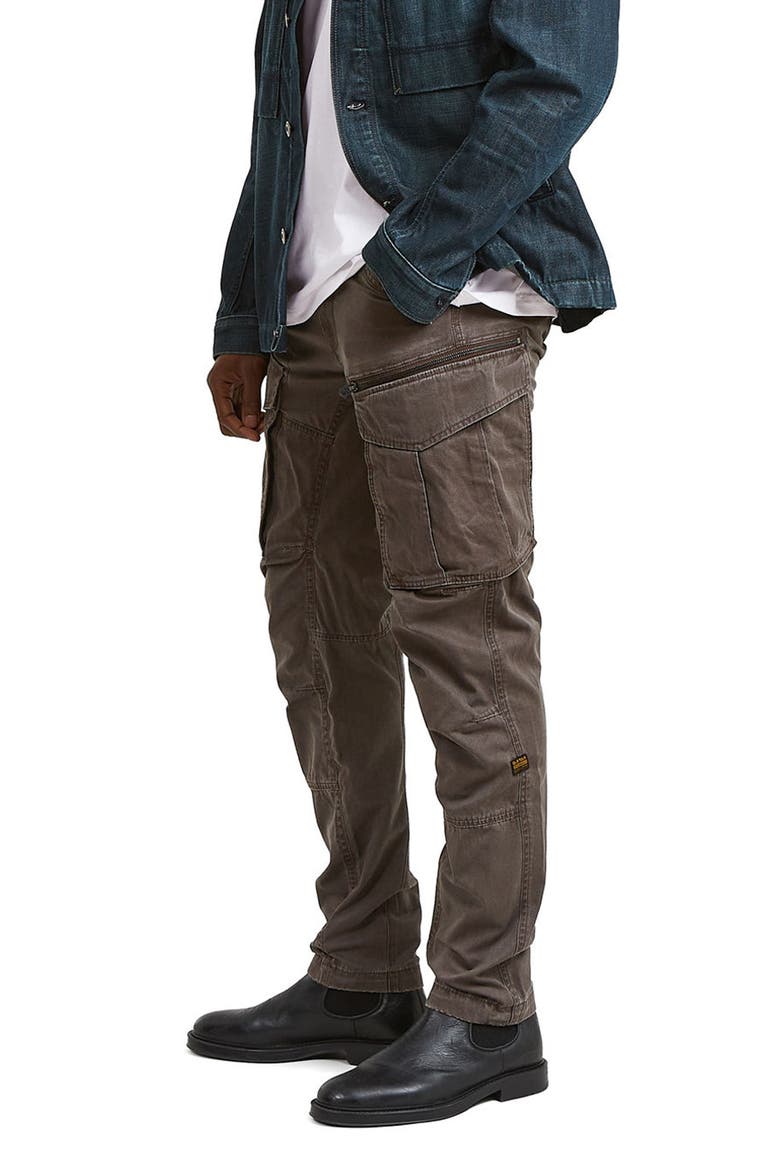 Rovic 3D Regular Fit Tapered Cargo Pants, Alternate, color, JAVA/ ELEPHANT SKIN