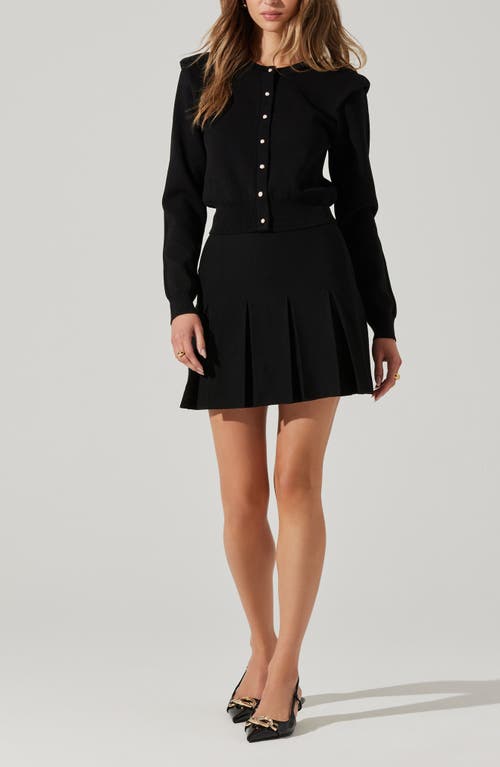 Astr The Label Denisa Pleated Miniskirt In Black