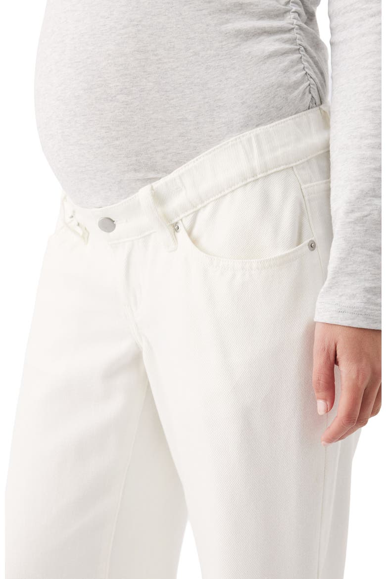 Billie Elastic Wide Leg Maternity Jeans, Alternate, color, Ecru