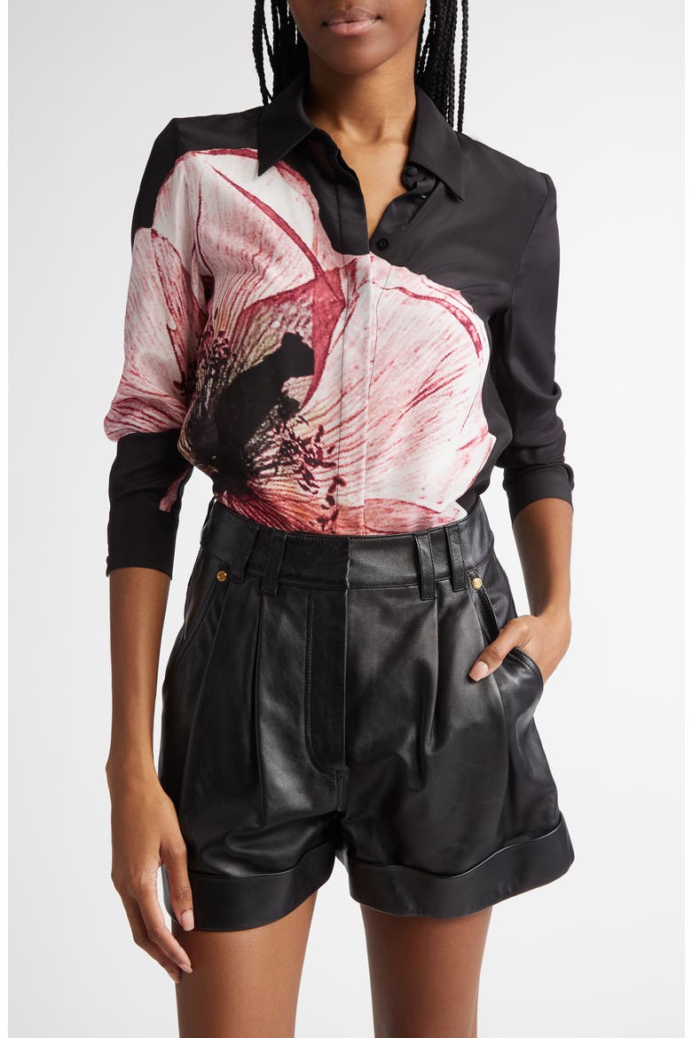 Willa Floral Silk Button-Up Shirt, Main, color, LUNA FLORAL