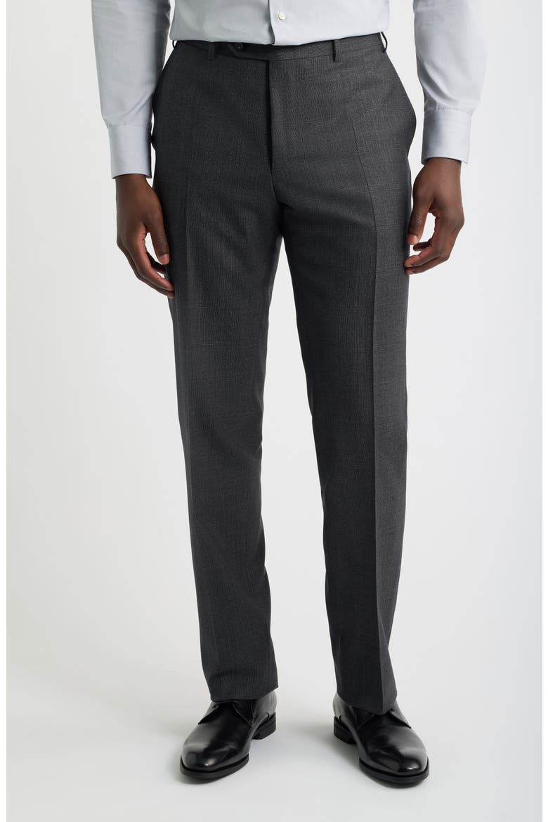 Siena Regular Fit Shadow Plaid Wool Suit, Alternate, color, CHARCOAL