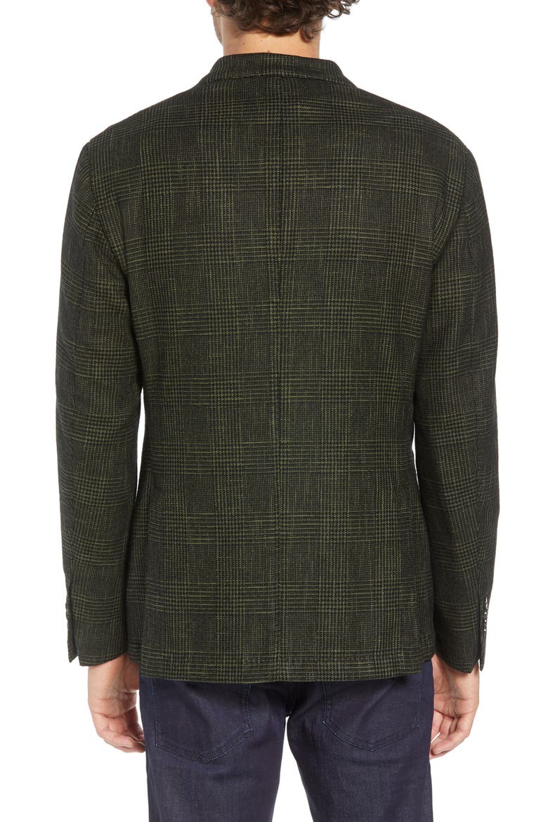 L.B.M 1911 Classic Fit Plaid Cotton Blend Sport Coat, Alternate, color, GREEN