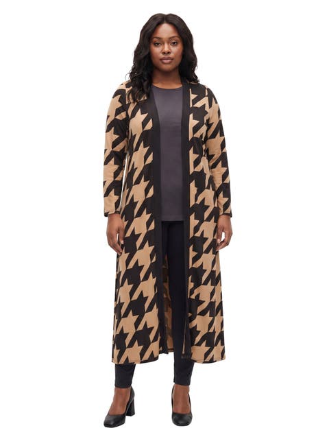 Essential Curvy Open Front Soft Stretch Long Cardigan