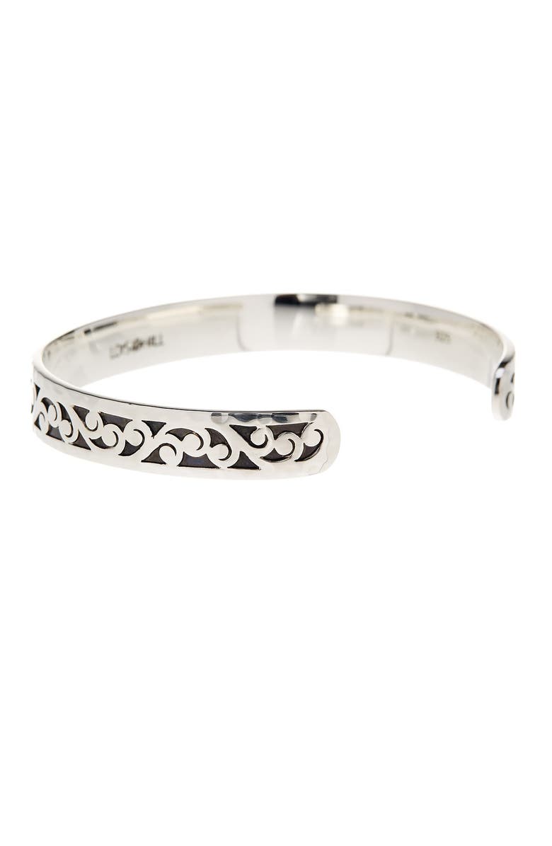 Lois Hill Thin Sterling Silver Cuff Bracelet, Alternate, color, 
