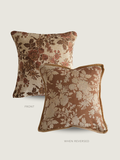 Twenty Third By Deanne Adeline Tapestry Pillow In Brown