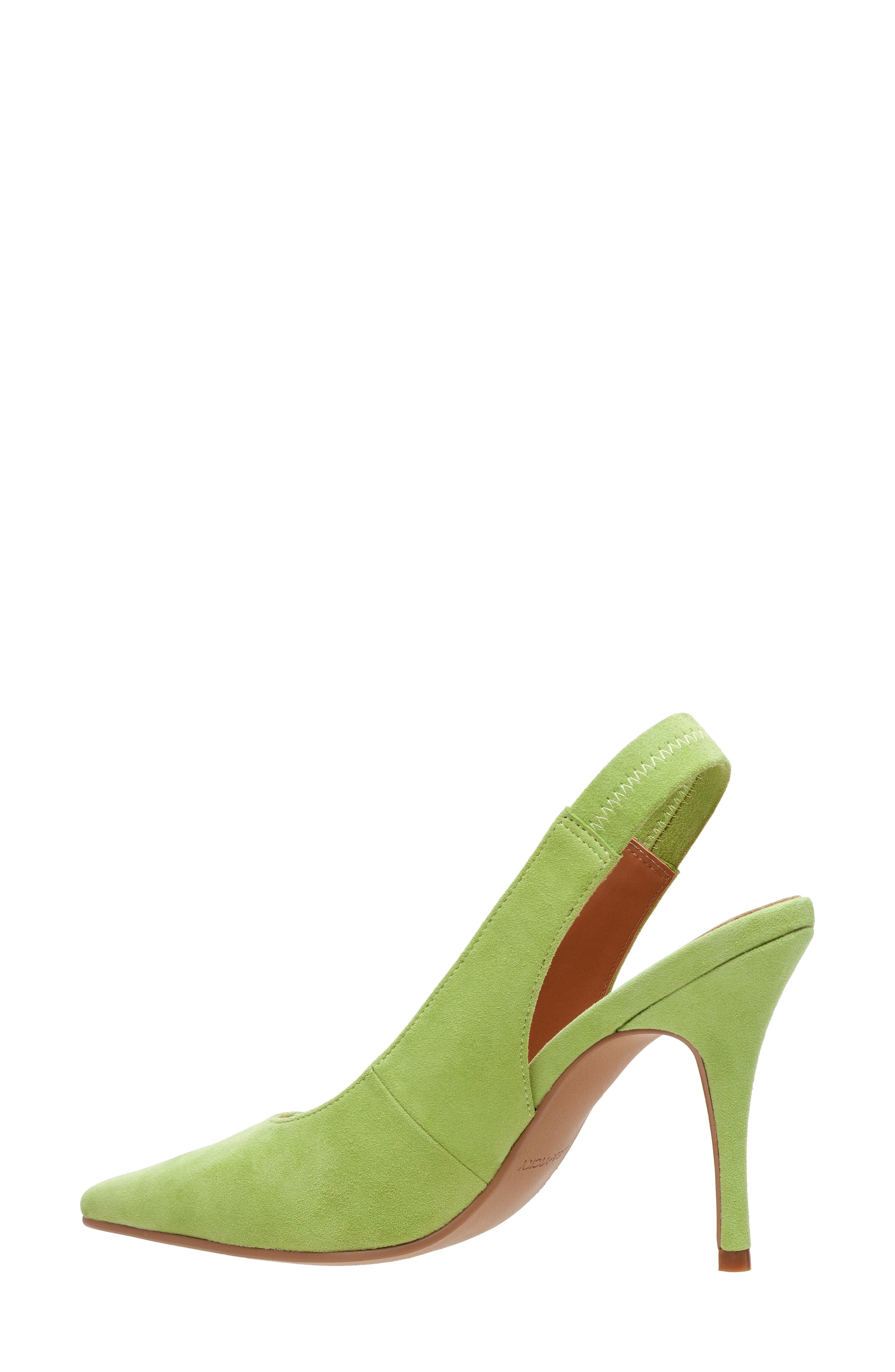 Piper Pointed Toe Slingback Pump, Alternate, color, GREEN