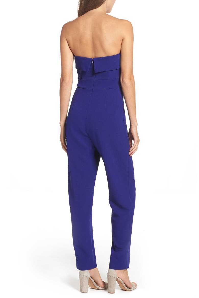 Strapless Jumpsuit, Alternate, color, COBALT