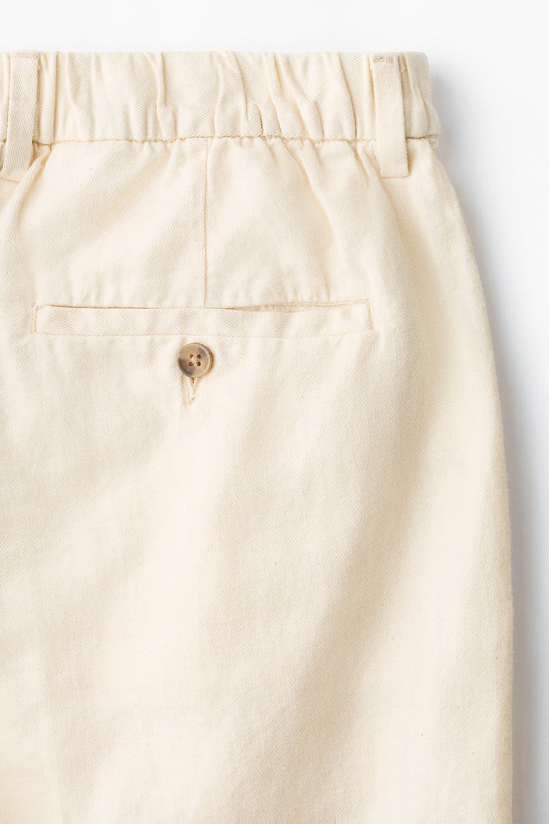Loose Fit Linen-blend Trousers, Alternate, color, Cream