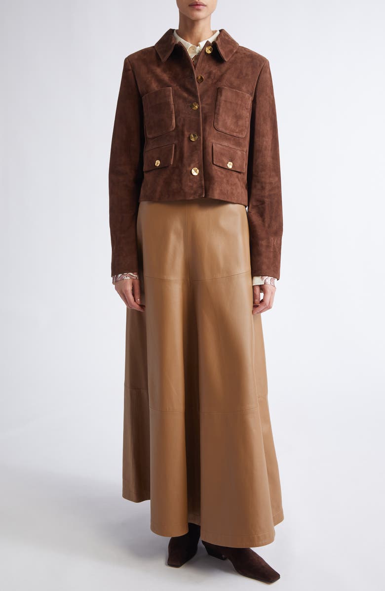 Altuzarra Astley Lambskin Leather Jaclet, Alternate, color,