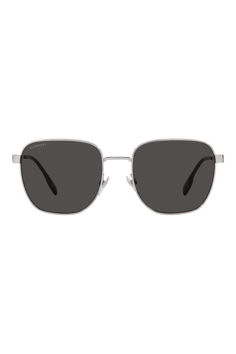 Drew 55mm Square Sunglasses, Main, color, SILVER