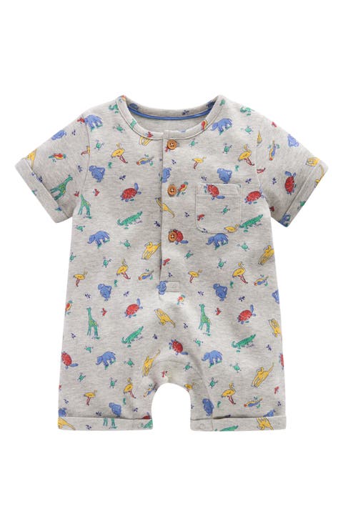 Short Sleeve Cotton Jersey Romper (Baby)