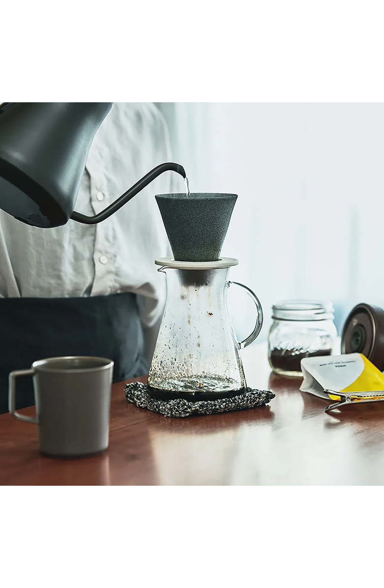 Uncommon Goods Japanese Ceramic Coffee Filter by Cerapotta, Alternate, color, Charcoal Grey