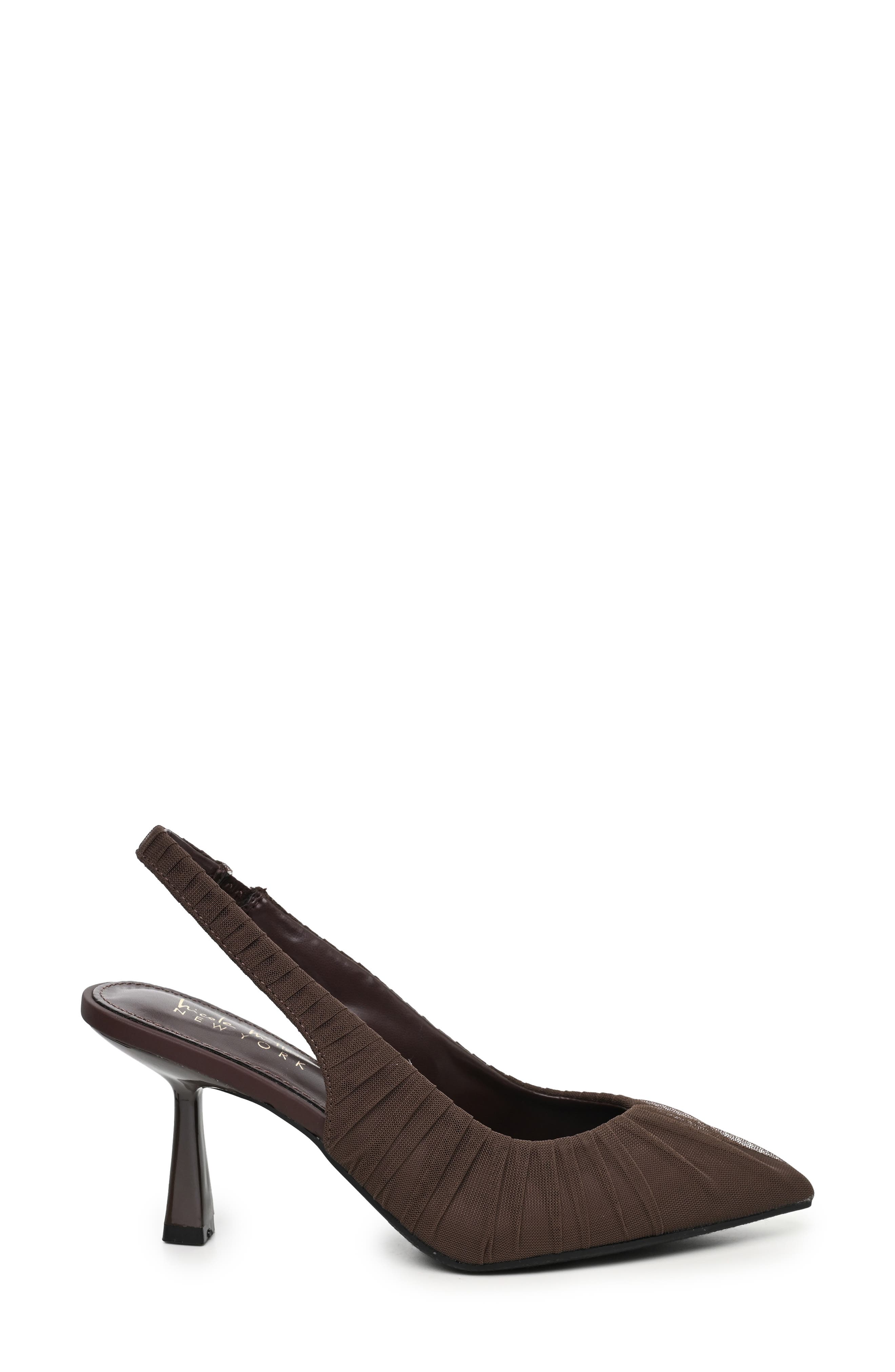 Rougtie Pointed Toe Slingback Pump, Alternate, color, CHOCOLATE