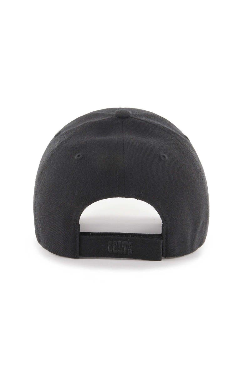 Men's '47 Black Indianapolis Colts  Tonal MVP Adjustable Hat, Alternate, color, Black