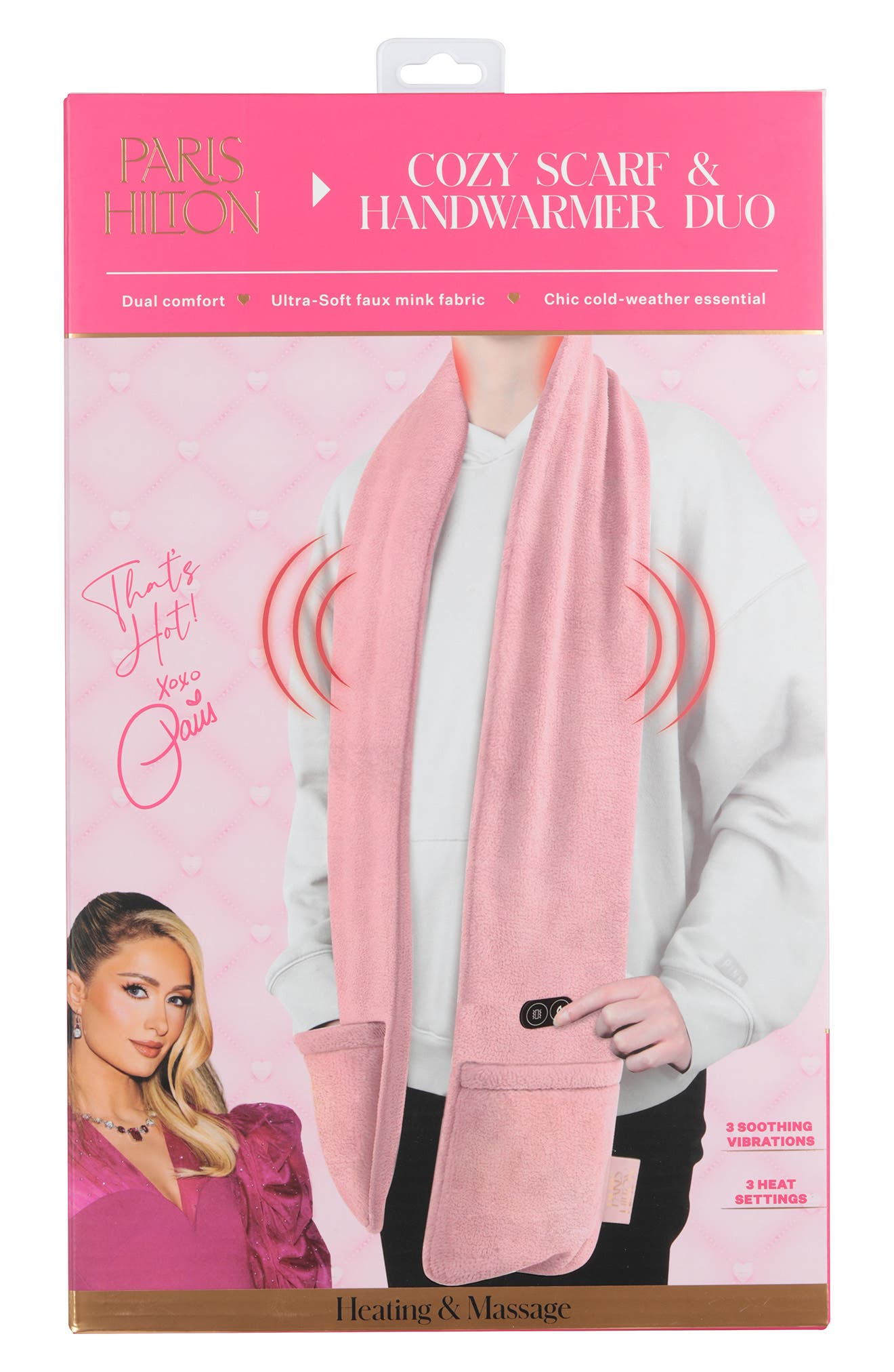 PARIS HILTON Heat & Massage Handwarmer Scarf