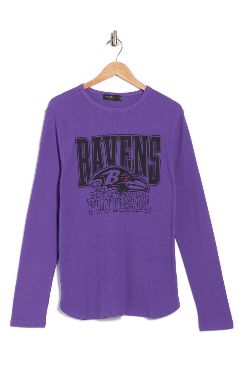 Junk Food Ravens Long Sleeve Thermal Graphic T-Shirt, Alternate, color, Purple