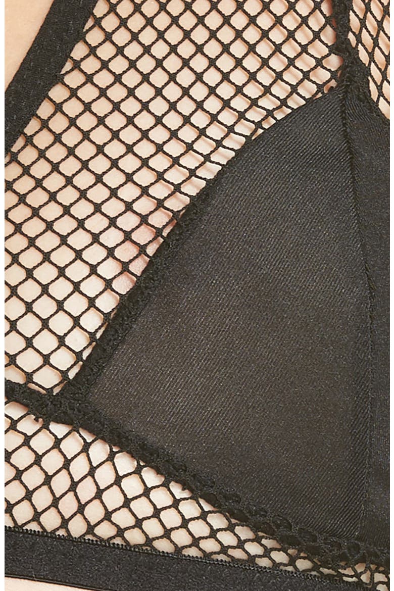 Lace Bralette & Briefs Set, Alternate, color, BLACK