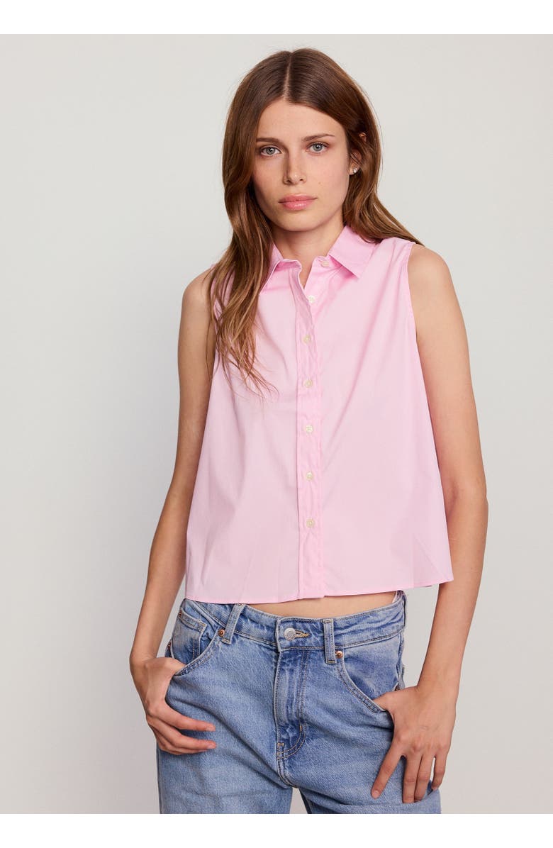 The Shirt by Rochelle Behrens The Boxy Cropped Sleeveless Shirt, Alternate, color, Light Pink