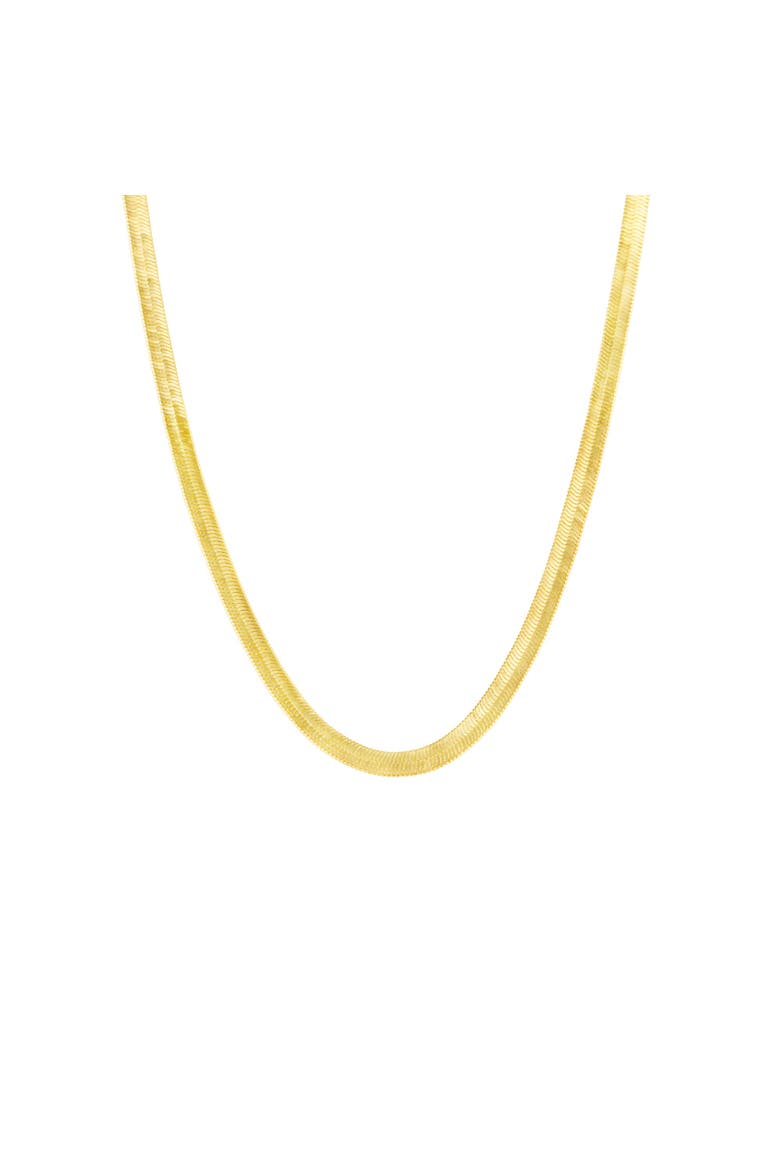 Bold Herringbone Sterling Silver Flat Snake Chain Necklace, Main, color, Gold