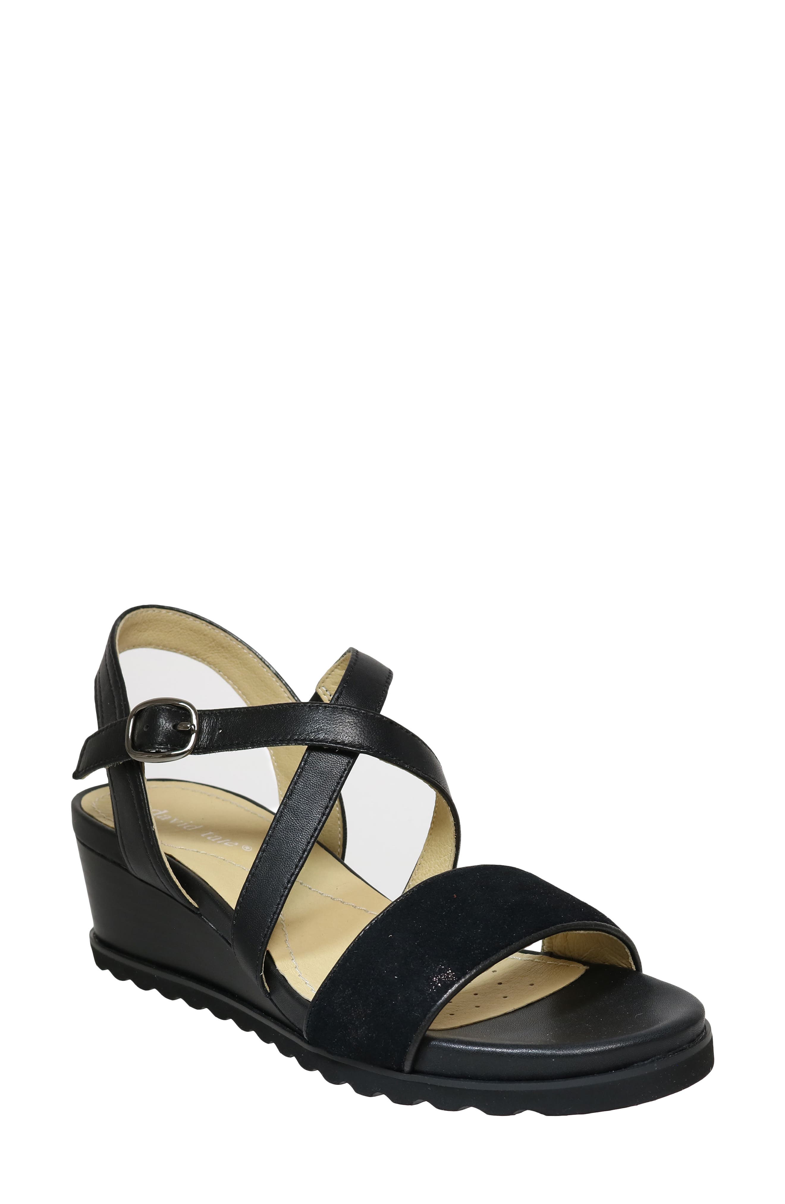 David Tate Kinsley Ankle Strap Wedge Sandal, Main, color, 