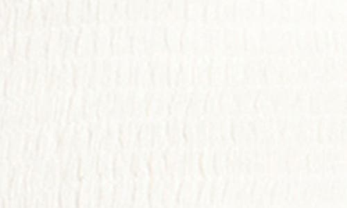 City Chic Aurora Smocked Crop Top In White