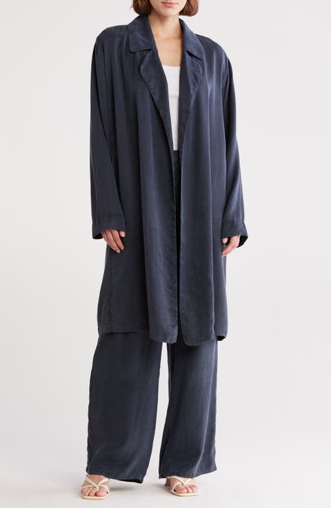 Notched Lapel Longline Coat