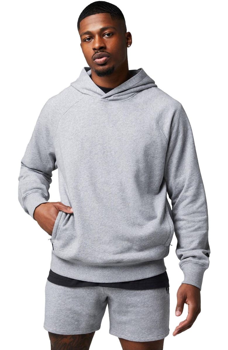 Fabletics Men's The Year Round Terry Hoodie, Main, color, Classic Grey Heather