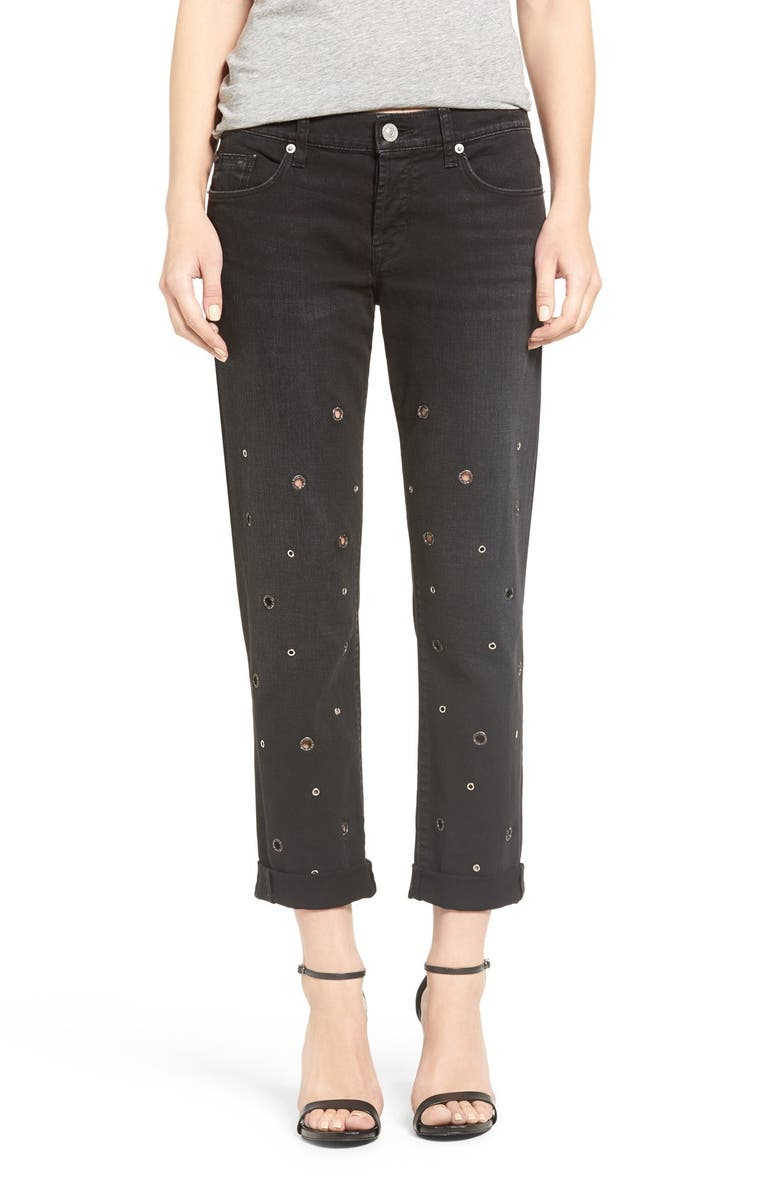 Hudson Jeans Riley Grommet Boyfriend Jeans, Alternate, color, 